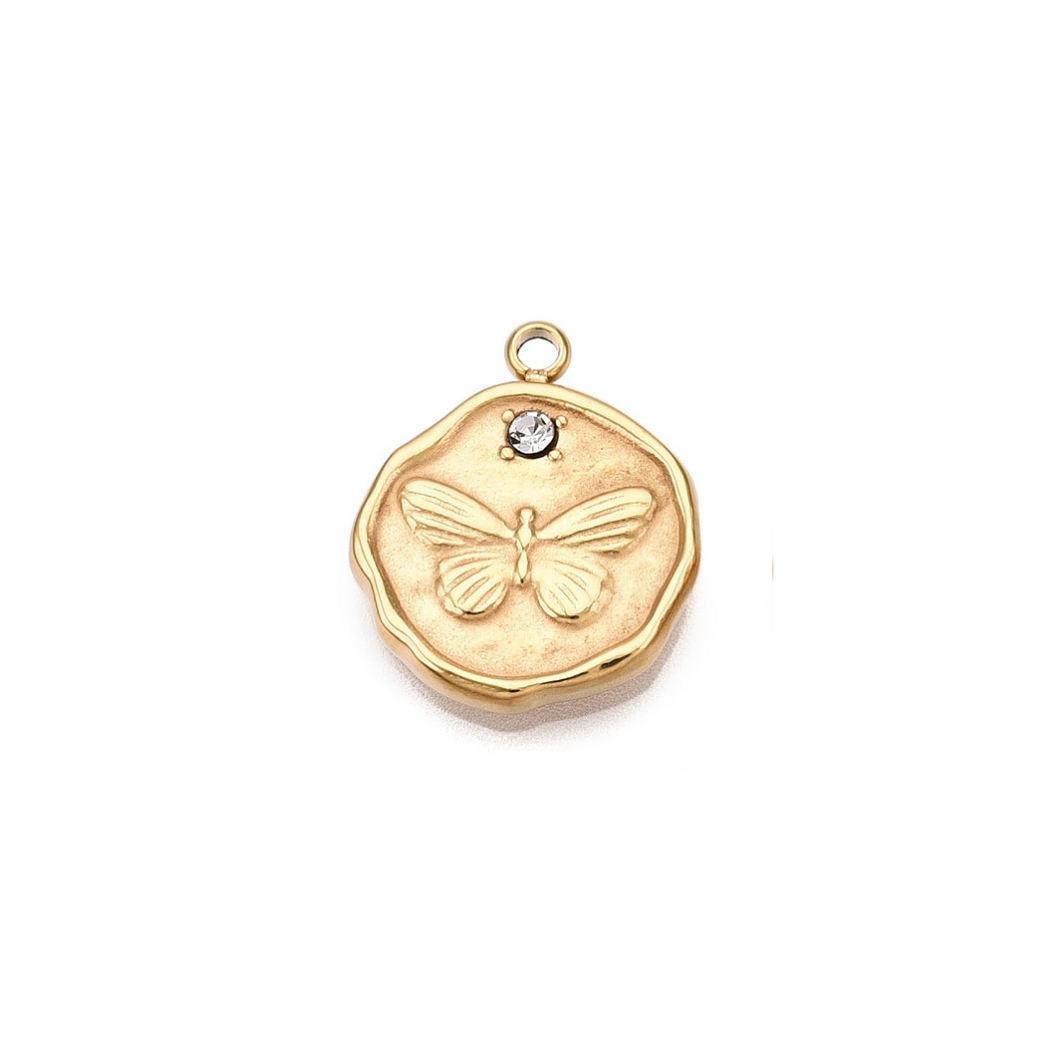 Shine Butterfly Gold Charm
