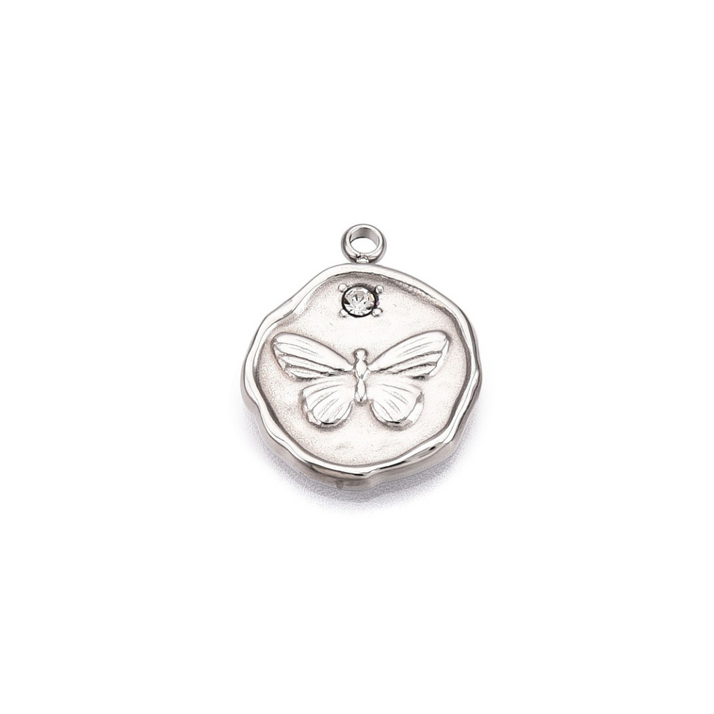 Shine Butterfly Silver Charm