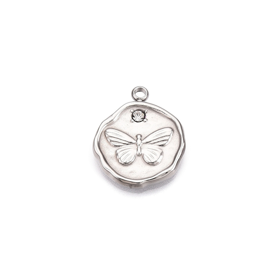 Shine Butterfly Silver Charm