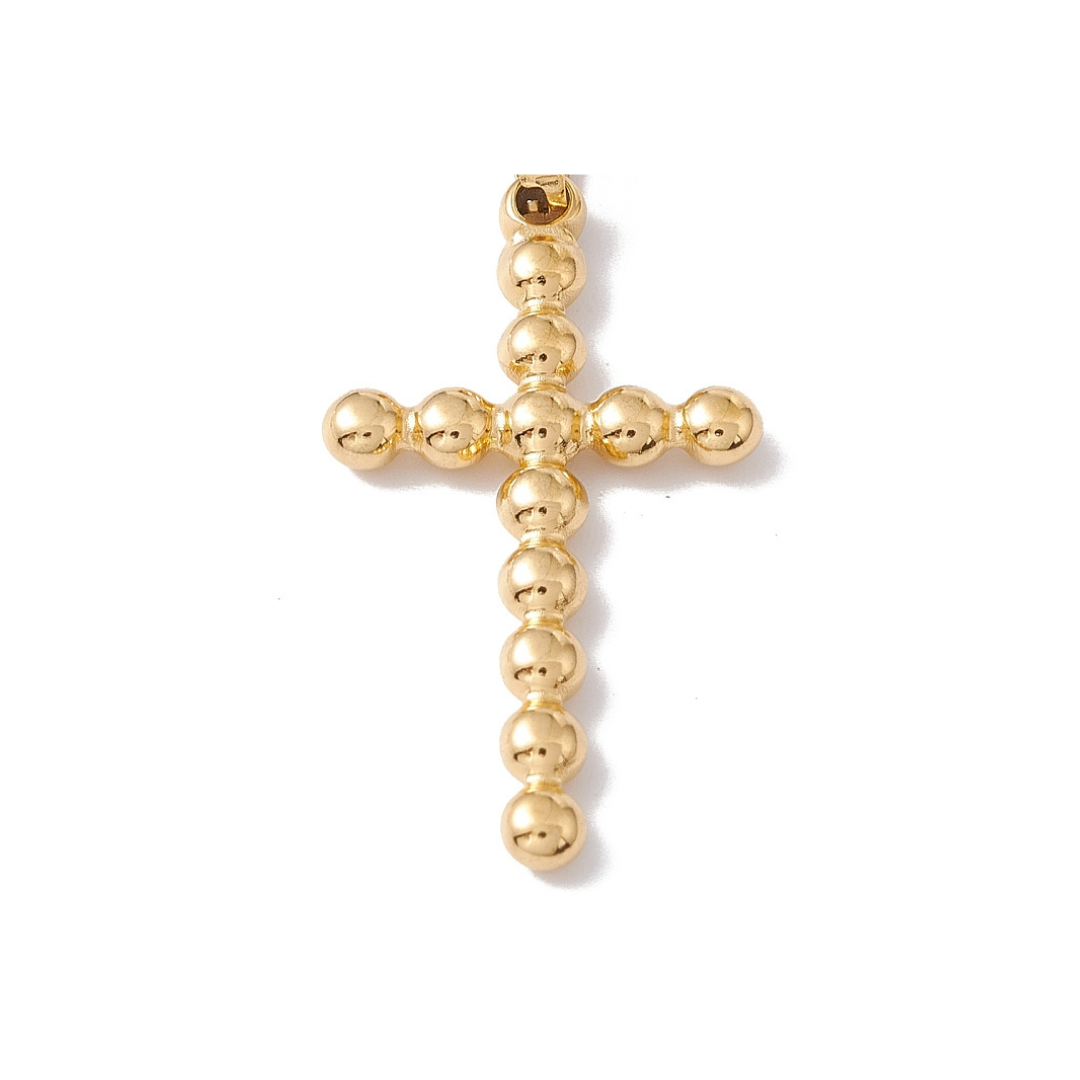 Ball Cross Gold Charm
