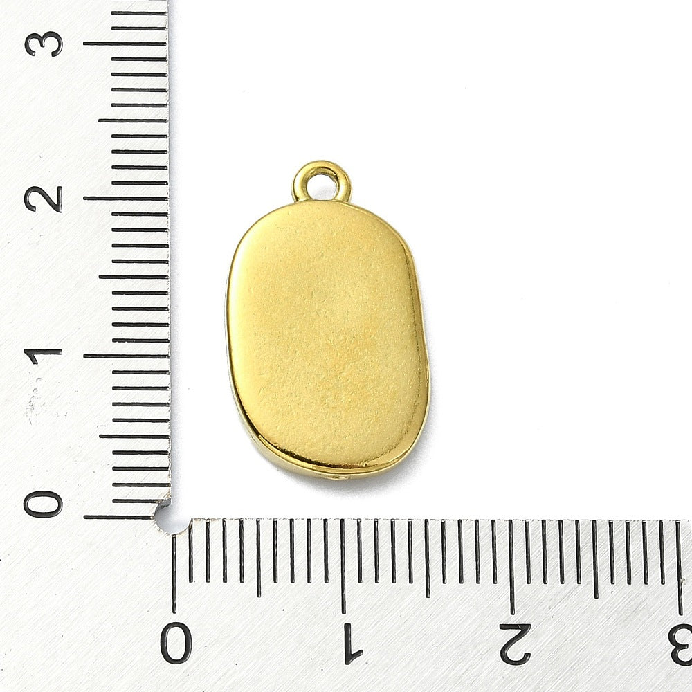 Gold Oval Tulip Charm