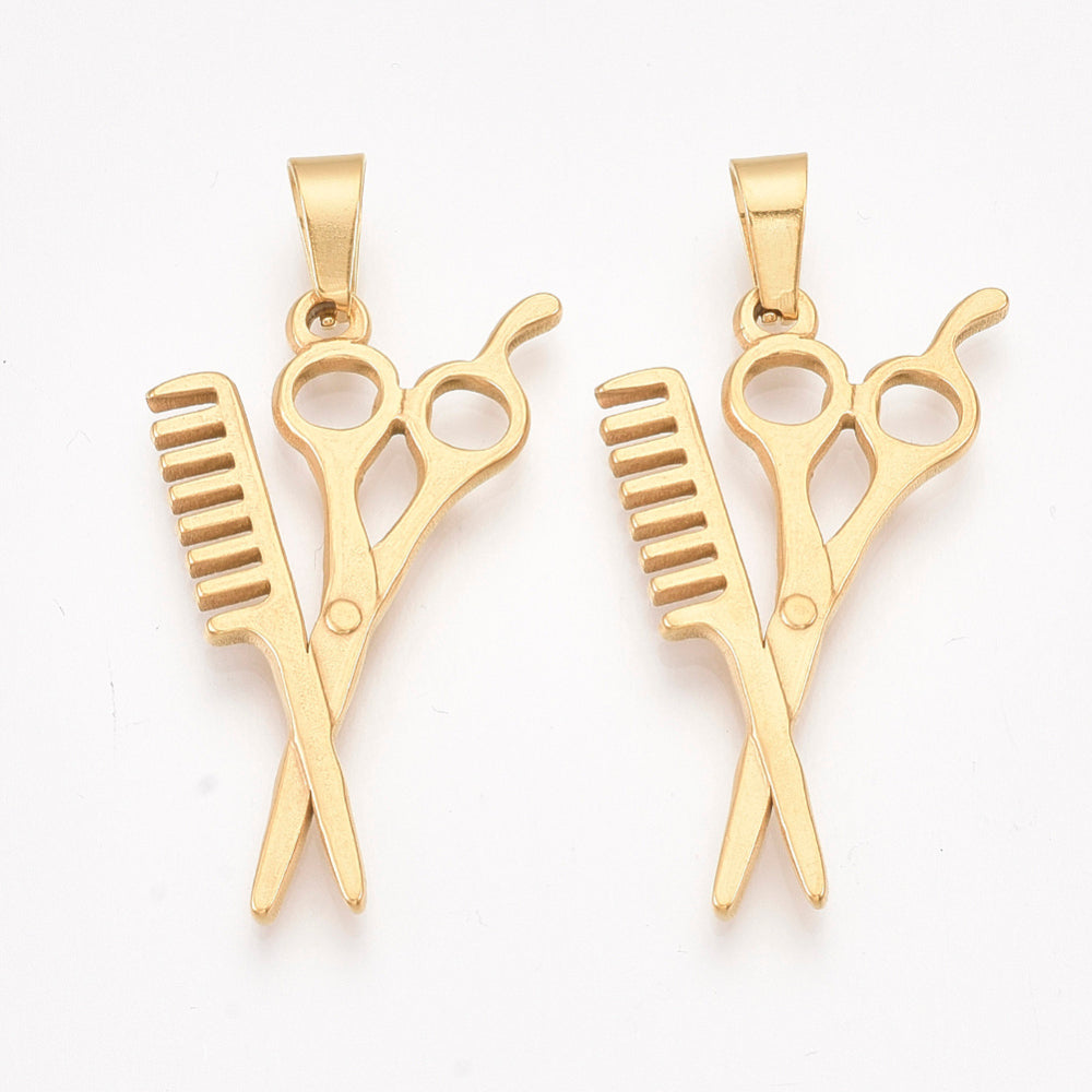Scissors and Comb Charm