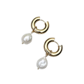 Chunky Pearl Hoops