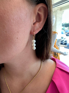 Three Pearls Earrings