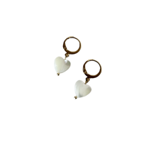 Load image into Gallery viewer, Small Heart Huggie Earrings
