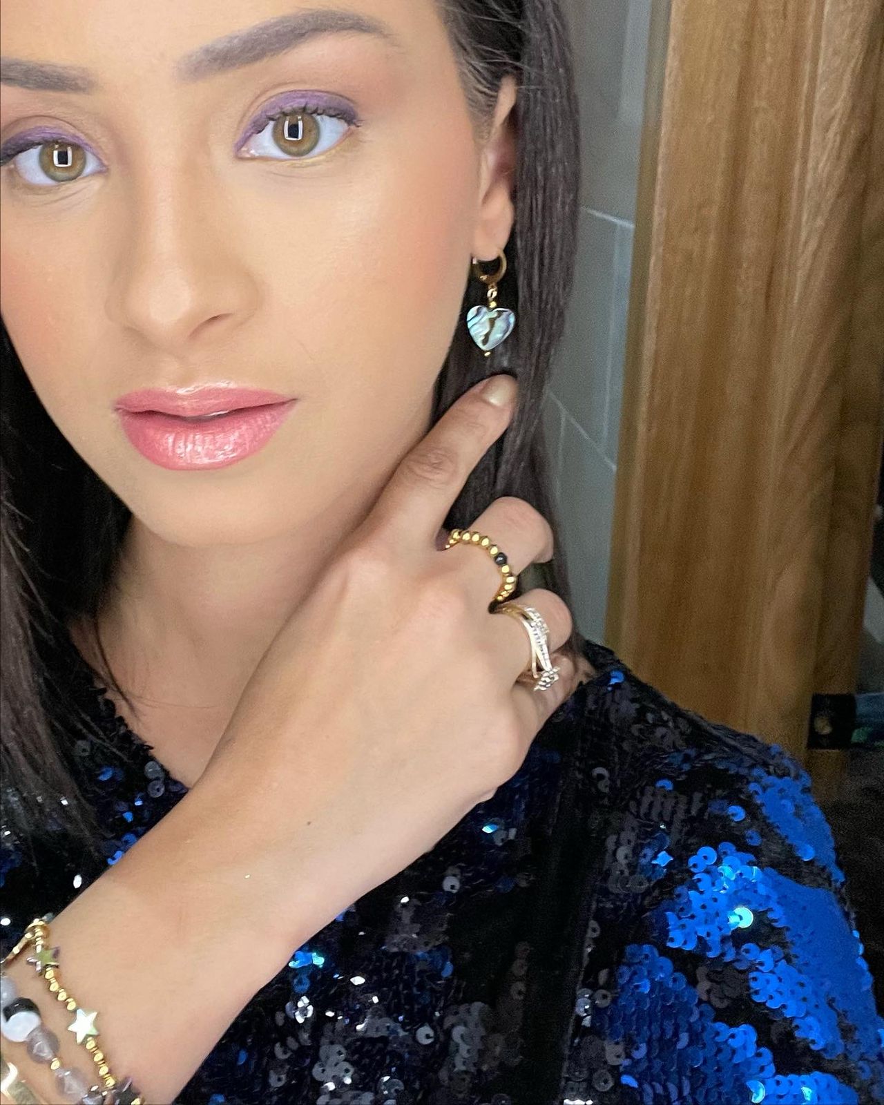 Abalone Heart Earrings