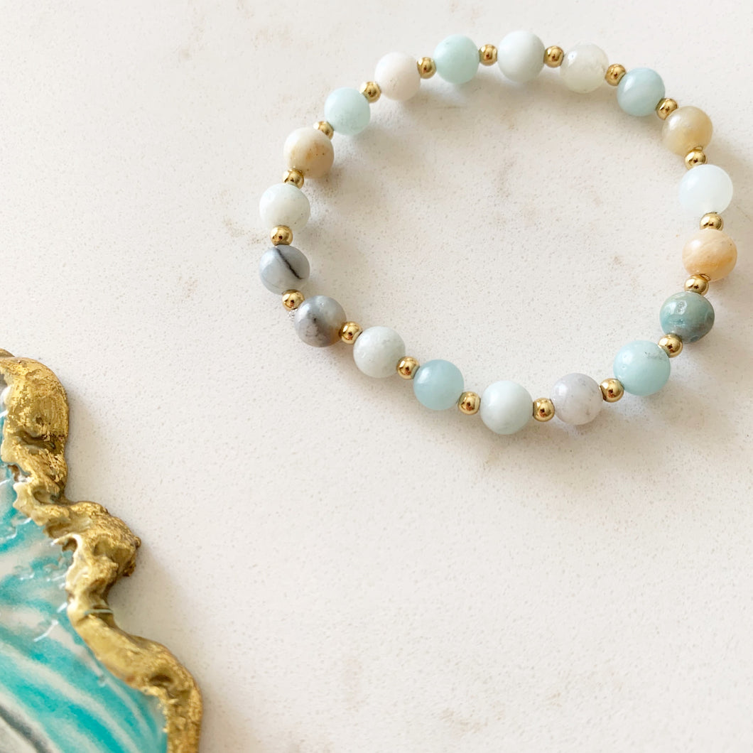 Gold & Amazonite
