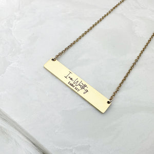 I am Worthy Necklace (Gold)
