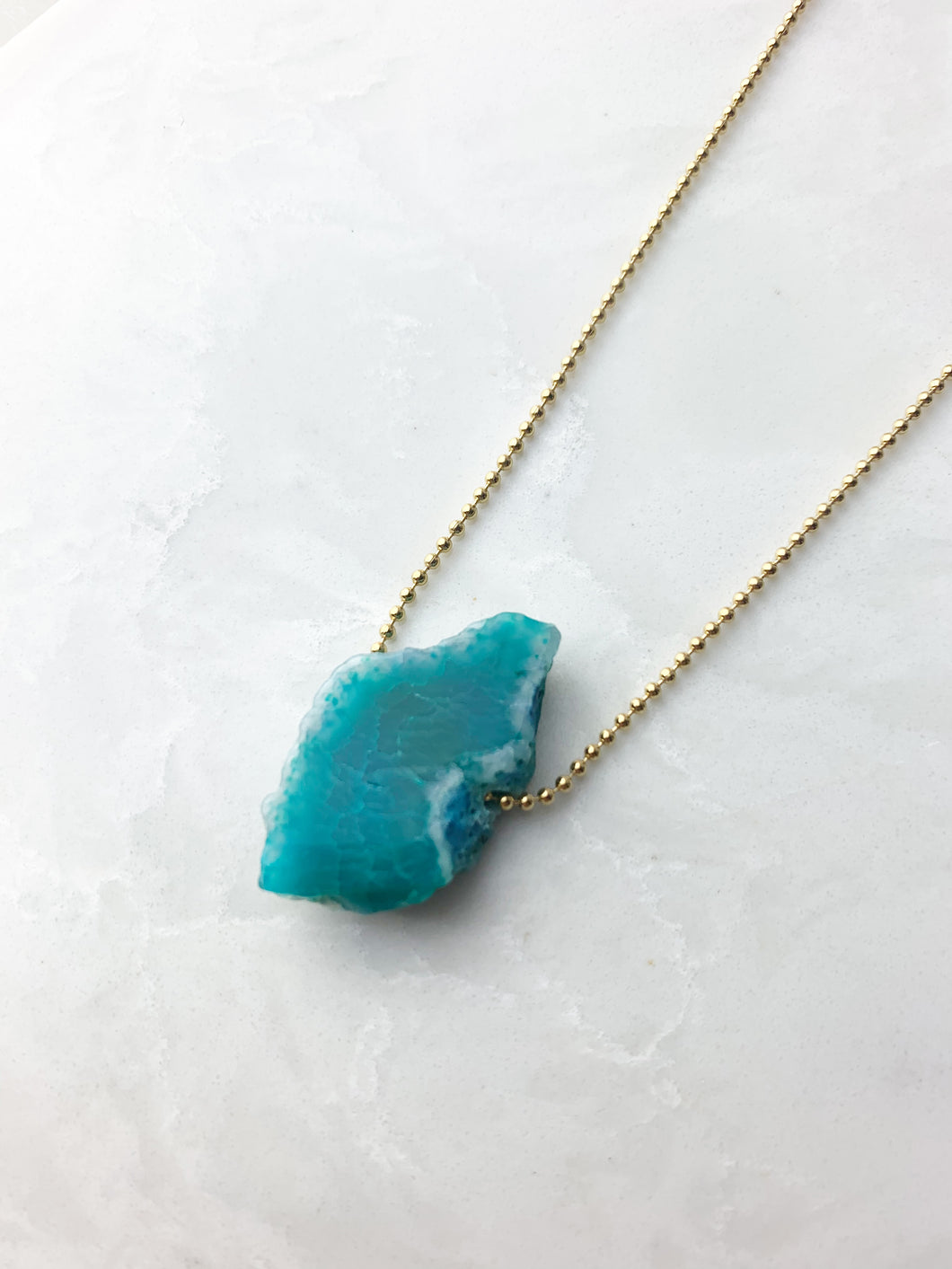 Green Geode Necklace