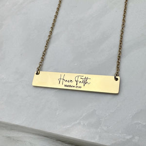 Have Faith Necklace (Gold)