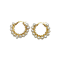 Small Pearl Hoops