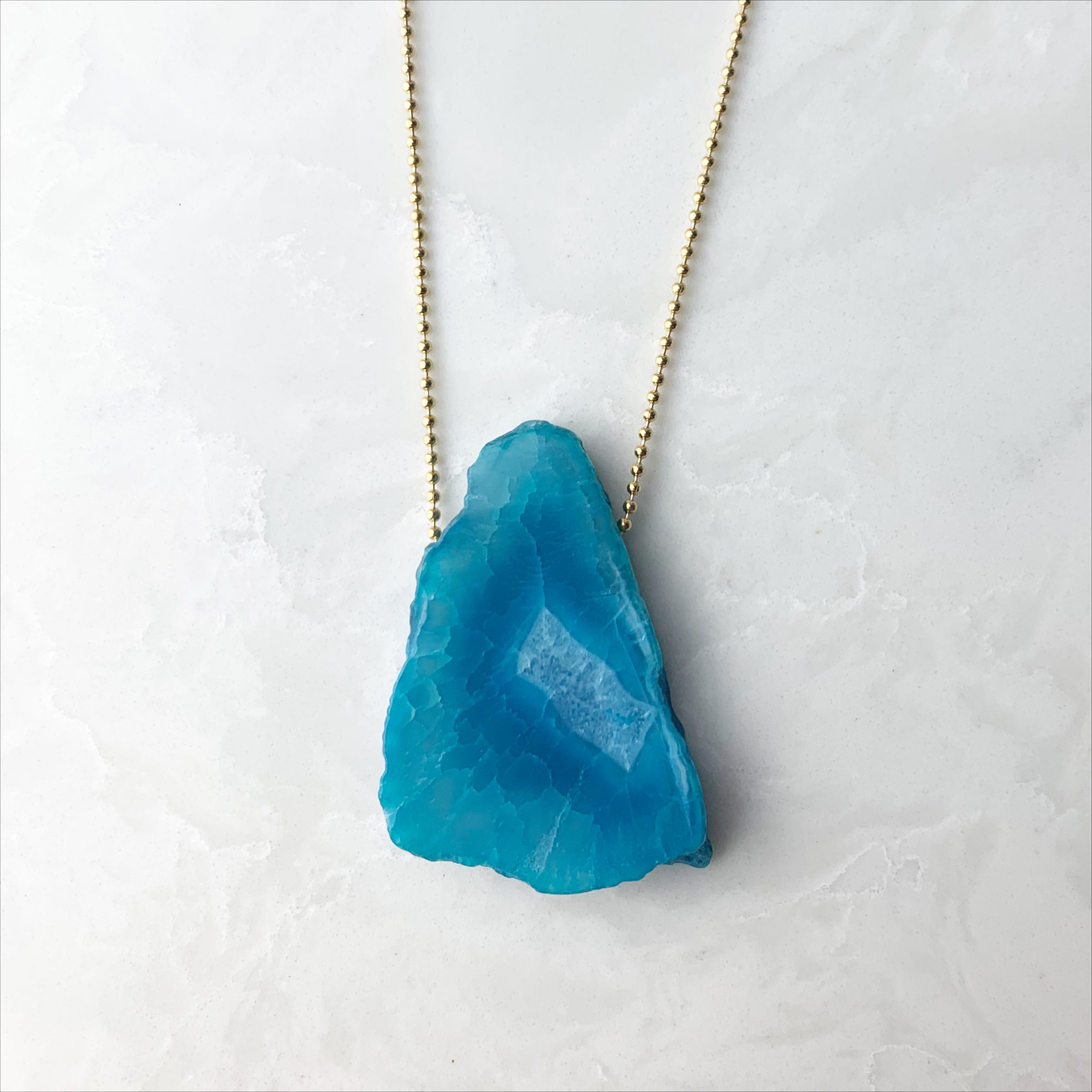 Blue Geode Necklace