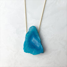 Load image into Gallery viewer, Blue Geode Necklace
