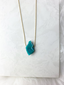 Green Geode Necklace