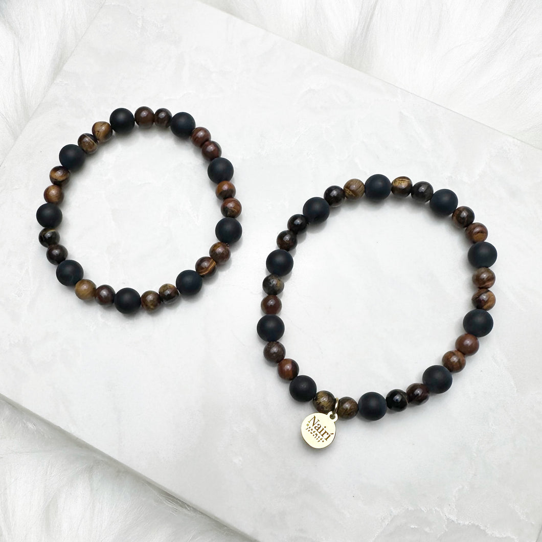 Unisex Tiger Eye Mommy and Me Bracelet