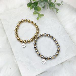 Steel + Gold Bracelet Set