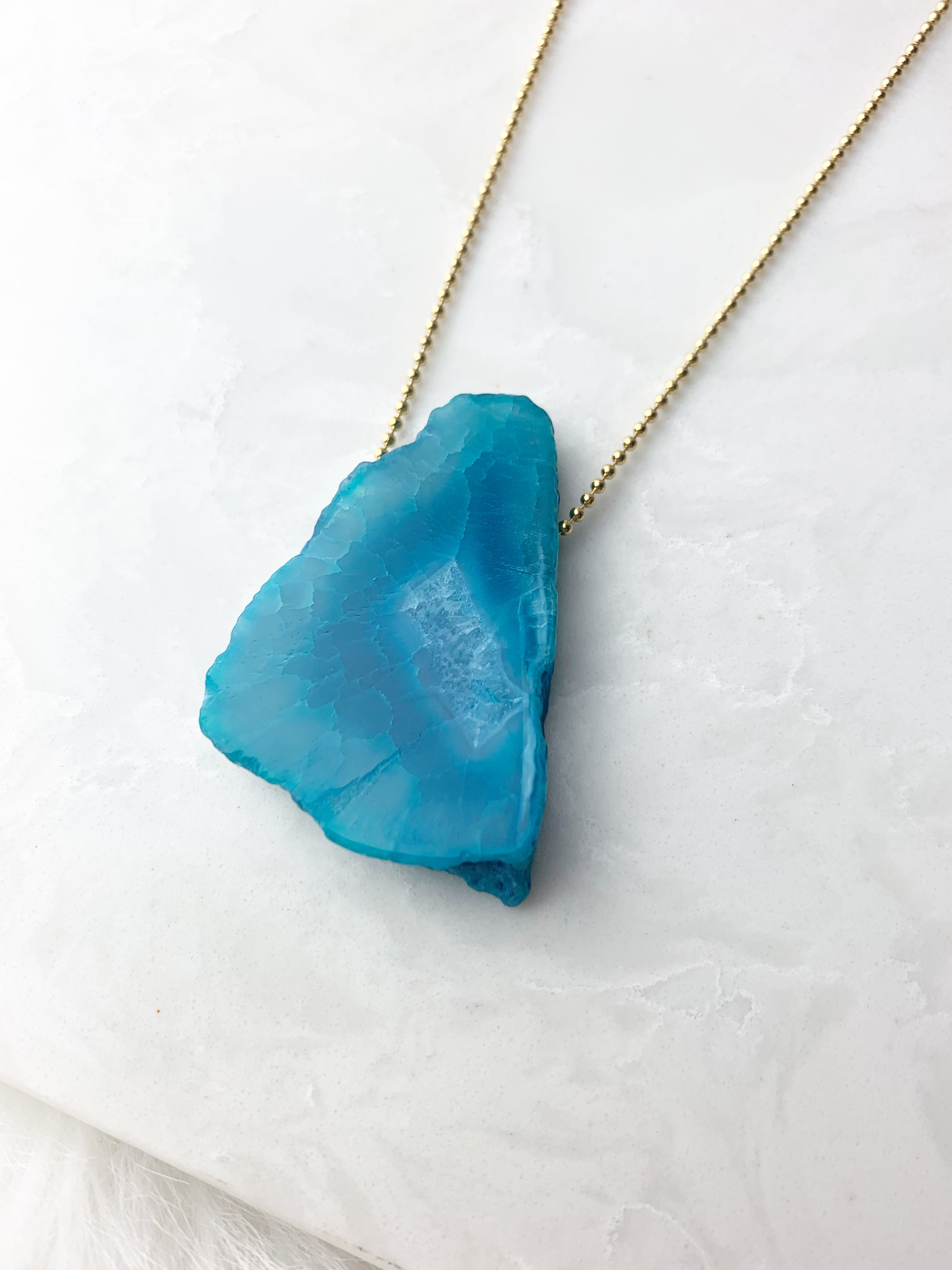 Blue Geode Necklace