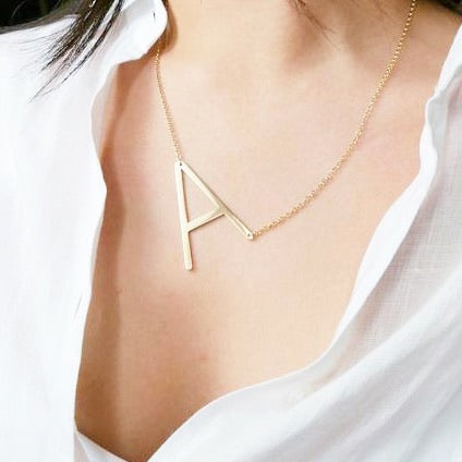 Large Initial Necklace
