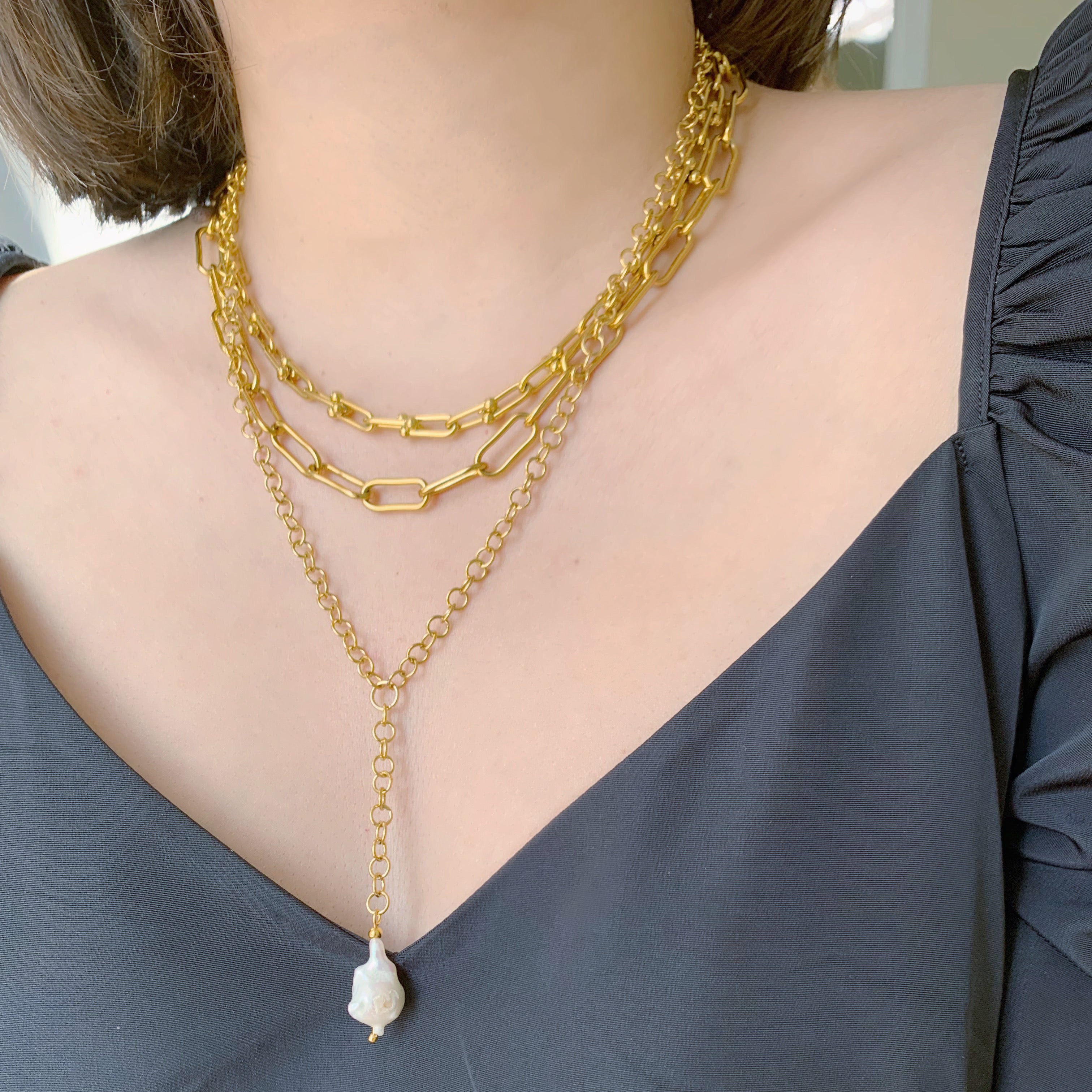 Pearl Lariat Necklace