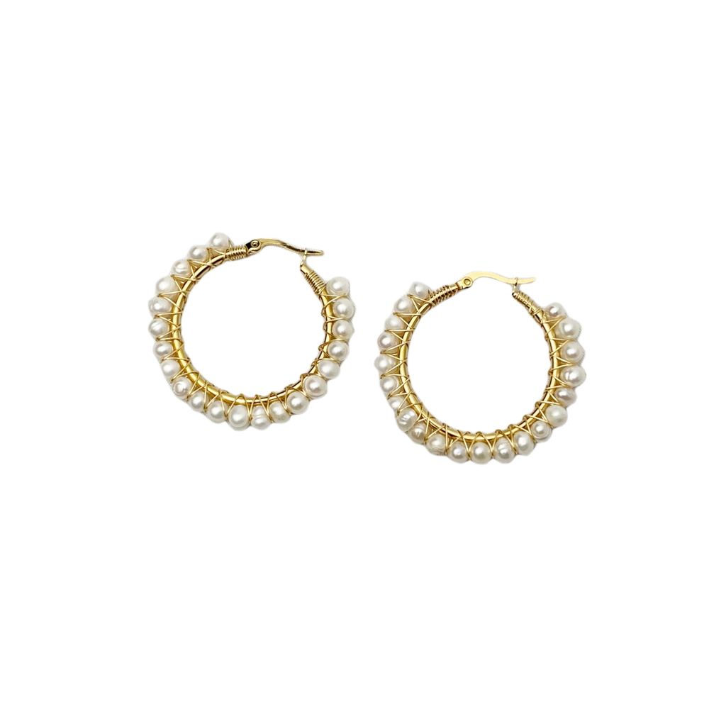 Pearl Hoops
