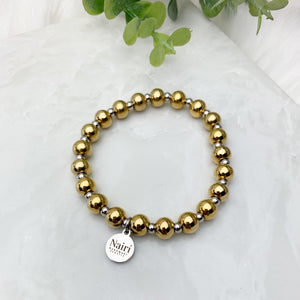 Steel + Gold Bracelet Set
